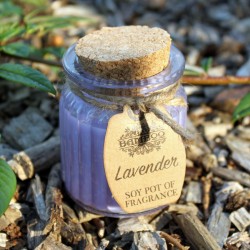 Candela di cera di soia in vaso - Lavanda - 6