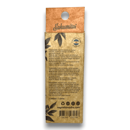 Sahumito Palo Santo Madeira Sagrada Limpeza Espiritual da Mãe Sagrada - Caixa 1 unidade.