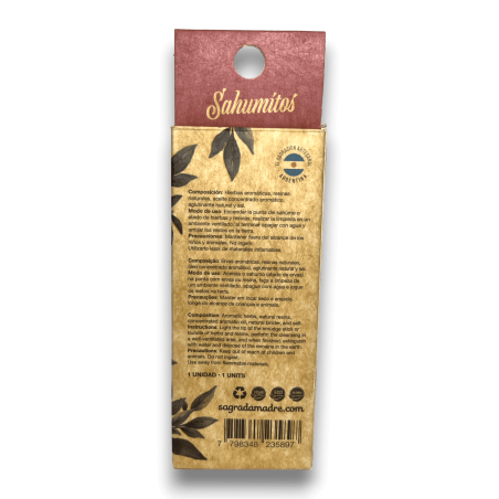 Sahumito Mirra Palo Santo Harmonia i Oczyszczanie Energii Najświętszej Matki - pudełko 1 szt.