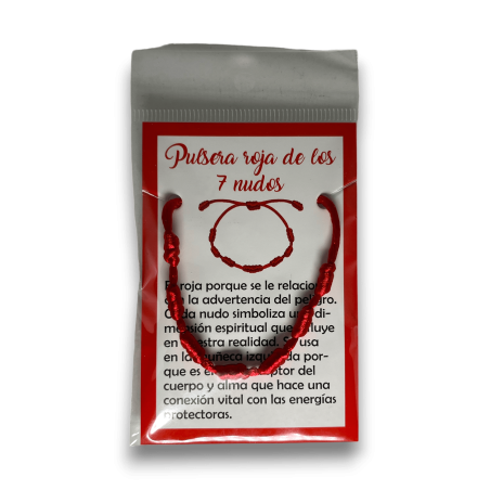 Bracciale Corda Rossa 7 Nodi - HOSTENATURA Protezione contro il malocchio e le energie negative