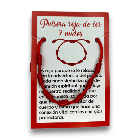 Bracciale Corda Rossa 7 Nodi - HOSTENATURA Protezione contro il malocchio e le energie negative