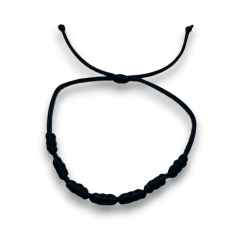 7 Knot Black Rope Bracelet - HOSTENATURA Protection against negative energy