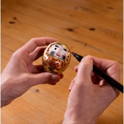 Daruma Golden Medium Fortune - Japonia tradizionala - Helburuen panpina