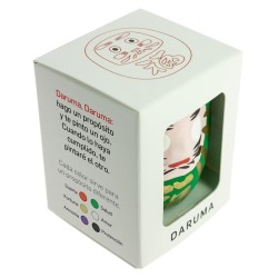 Daruma Health, colore verde medio, tradizionale giapponese, bambola multiuso