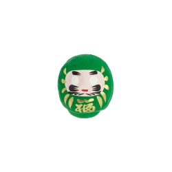 Daruma Green Medium Health - Traditional Japan - Purpose Doll