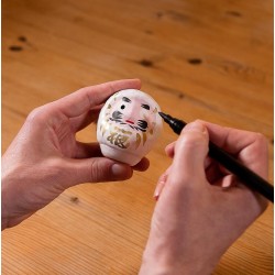 Daruma Love Branco Médio - Japão Tradicional - Boneca de Fins