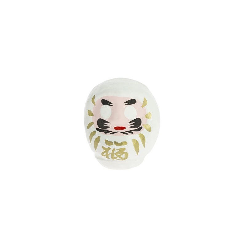 Daruma Love branco mediano - Xapón tradicional - Boneca de propósitos-Daruma tradicional do Xapón-HOSTENATURA