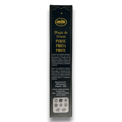 Aum Fragrances Crystal Magic Incenso alla Pirite - Incenso con scatola di cristalli di Pirite - 20gr.