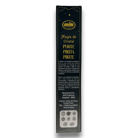 Pyrit Weihrauch Magic of Crystal Aum Düfte - Weihrauch mit Pyrit Kristall Box - 20gr.