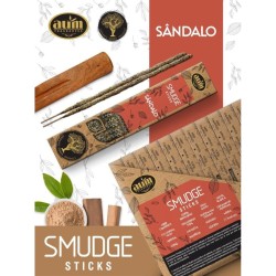 Bastoncini di sfumino di incenso biologico al legno di sandalo AUM Fragrances - 25gr.