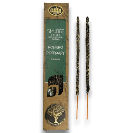 Incienso Orgánico Romero AUM Fragrances Smudge Sticks Alecrim - 25gr.
