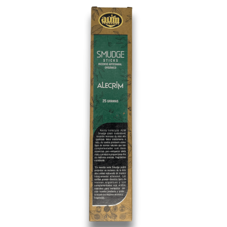 Tămâie organică cu rozmarin AUM Parfumuri Smudge Sticks Alecrim - 25gr.