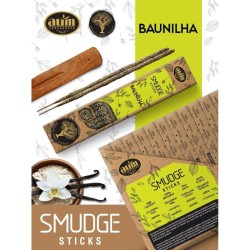 Bastões para manchas de fragrâncias AUM de incenso de baunilha orgânico - 25gr.