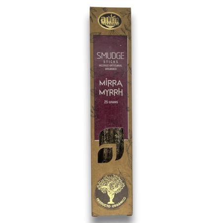 Organic Myrrh Incense AUM Fragrances Smudge Sticks - 25gr.