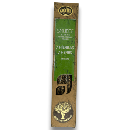Organic Incense 7 Herbs AUM Fragrances Smudge Sticks - 25gr.