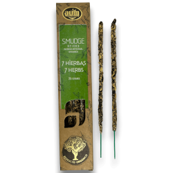 Incenso Orgânico 7 Ervas AUM Fragrâncias Smudge Sticks - 25gr.