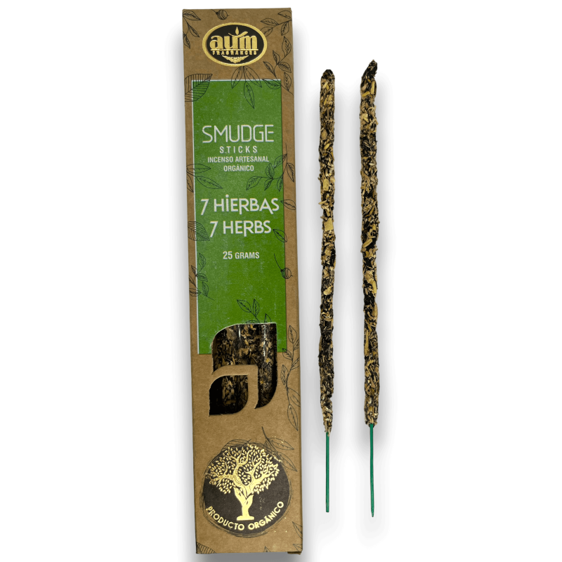 Biologische Wierook 7 Kruiden AUM Geuren Smudge Sticks - 25gr.-Biologische wierook AUM-geuren-HOSTENATURA