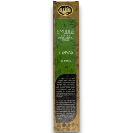 Encens Bio 7 Herbes AUM Fragrances Smudge Sticks - 25gr.