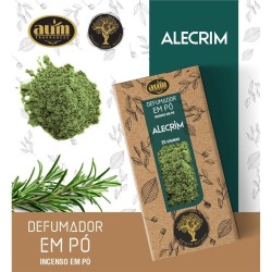 Incenso em pó de alecrim Fragrâncias AUM 25gr.