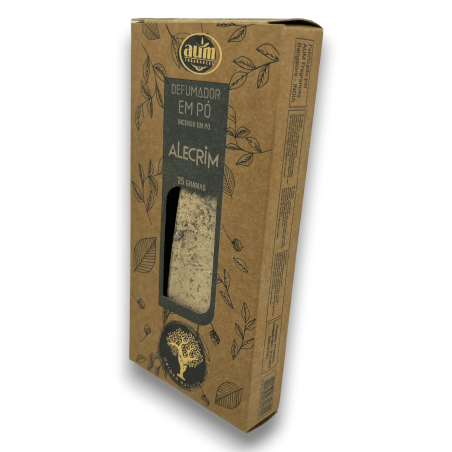 Incenso em pó de alecrim Fragrâncias AUM 25gr.