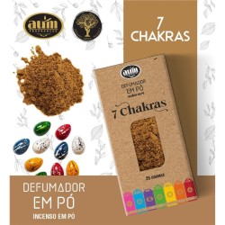 7 Chakras AUM Düfte 25gr Pulver Räucherstäbchen.