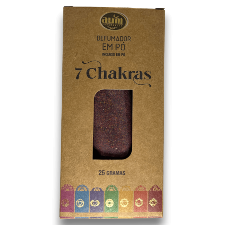 7 Chakras AUM Fragrances 25gr powder incense.