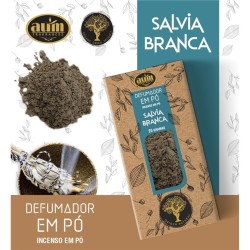 Fragrâncias AUM de Incenso em Pó de Sálvia Branca 25gr.