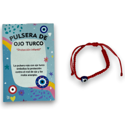 Bracciale per bambini Occhio Turco Protezione del bambino contro il malocchio e le cattive energie - HOSTENATURA