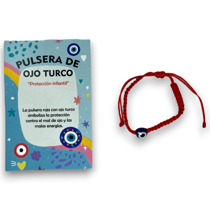 Pulseira infantil Turkish Eye Protección infantil contra o mal de ollo e as malas enerxías - HOSTENATURA-Pulseiras de 7 nós-HOSTENATURA