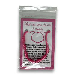 Bracelet Corde Rose 7 Noeuds - HOSTENATURA Amour et contre la solitude