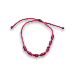 Bracelet Corde Rose 7 Noeuds - HOSTENATURA Amour et contre la solitude