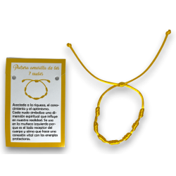 7 Knots Yellow Rope Bracelet - HOSTENATURA Prosperity, Abundance and Fortune