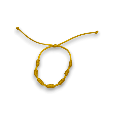 Pulsera 7 Nudos Cuerda Amarilla - HOSTENATURA Prosperidad, Abundancia y Fortuna