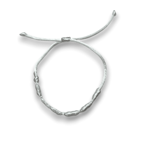 Pulseira Corda Branca 7 Nós - HOSTENATURA Fertility