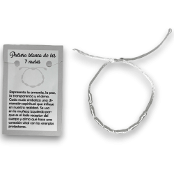 Bracciale in Corda Bianca 7 Nodi - HOSTENATURA Fertilità