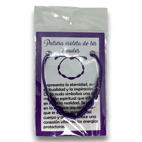 Bracelet corde violette 7 nœuds - HOSTENATURA représente l’éternité, la spiritualité et l’inspiration.