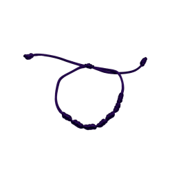 7 knopen violet touw armband - HOSTENATURA vertegenwoordigt eeuwigheid, spiritualiteit en inspiratie.