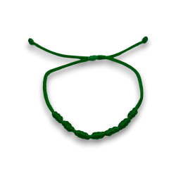 Bracciale in Corda Verde 7 Nodi - HOSTENATURA Salute, Speranza e Buona Fortuna.