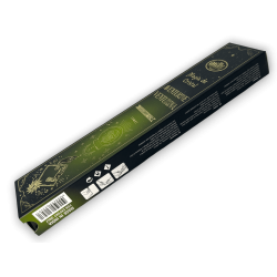 Aum Fragrances Crystal Magic Aventurine Incense - Incenso com caixa de cristais de Aventurina Verde - 20gr.