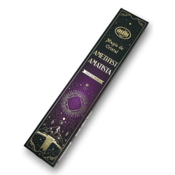 Amethist Wierook Crystal Magic Aum Fragrances - Wierook met een doosje Amethist kristallen - 20gr.