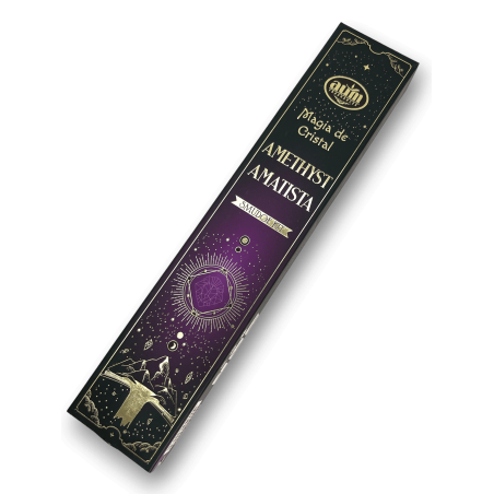 Encens Amatista Màgia de Cristall Aum Fragrances - Encens amb capseta de vidres d'Amatista - 20gr.