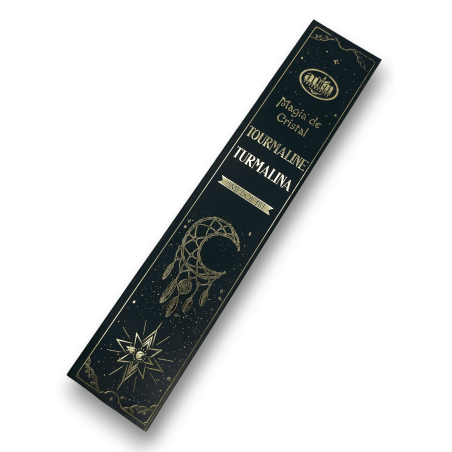 Aum Fragrances Incenso Crystal Magic Tormalina - Incenso con scatola di cristalli di Tormalina - 20gr.
