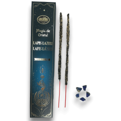 Incenso Lapis Lazuli Crystal Magic Aum Fragrâncias - Incenso com caixa de cristais Lapis Lazuli - 20gr.