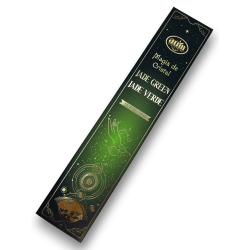 Fragrâncias Green Jade Incense Crystal Magic Aum - Incenso com caixa de cristais Green Jade - 20gr.