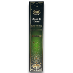 Fragrâncias Green Jade Incense Crystal Magic Aum - Incenso com caixa de cristais Green Jade - 20gr.