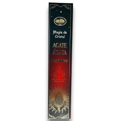 Aum Fragrances Crystal Magic Agate Incense - Incenso com caixa de cristais de Ágata - 20gr.