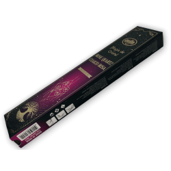 Aum Fragrances Crystal Magic Rose Quartz Incense - Incienso cunha caixa de cristais de Rose Quartz - 20gr.