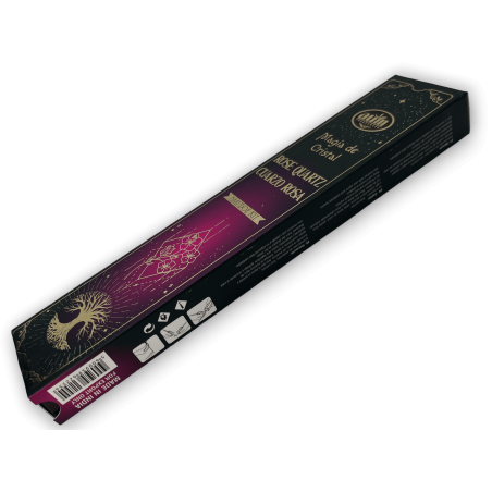 Rosenquarz Weihrauch Magie von Crystal Aum Düften - Weihrauch mit Rosenquarz Kristall Box - 20gr.