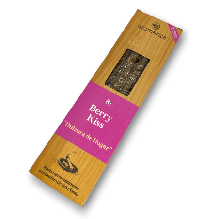 Incienso Buena Onda Palo Santo con Berry Kiss Inciensos AROMANZA Argentina - Dulzura de Hogar - 8 varillas gruesas