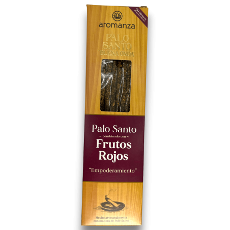 Encens Bona Onda Palo Santo amb Fruits Vermells Encens AROMANZA Argentina - Empoderament - 8 varetes gruixudes